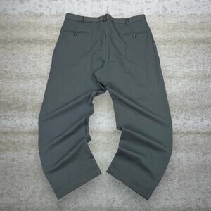 Vintage 90s Dockers Dress Pants 36x30 Baggy Wide Leg Fit Olive Green Pleated